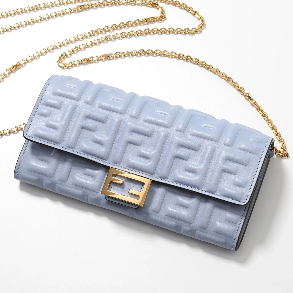 Fendi wallet bag Bi fold long crossbody chain shoulder FF buckle